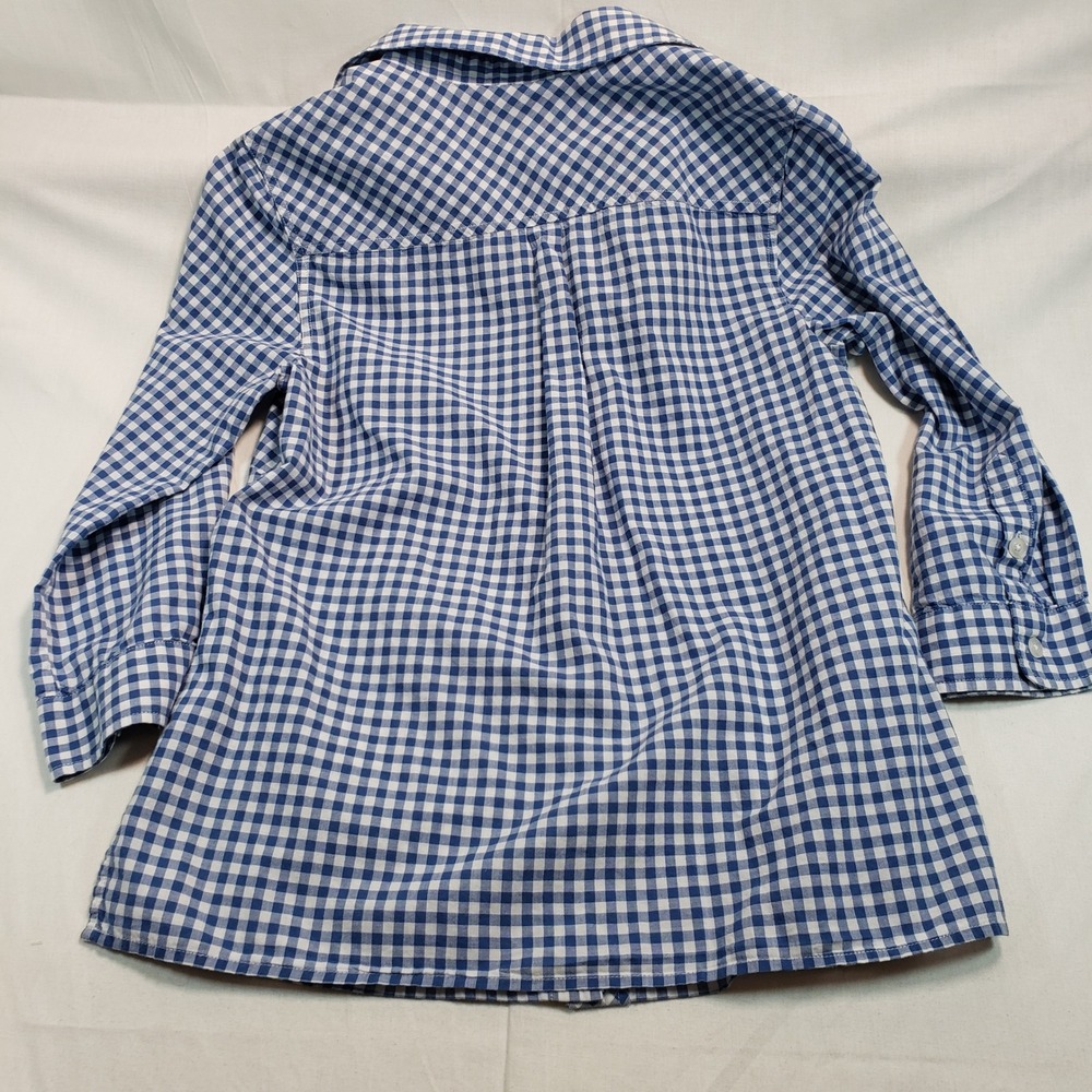 Pendleton Blue White Gingham Check Button Down Sh… - image 7